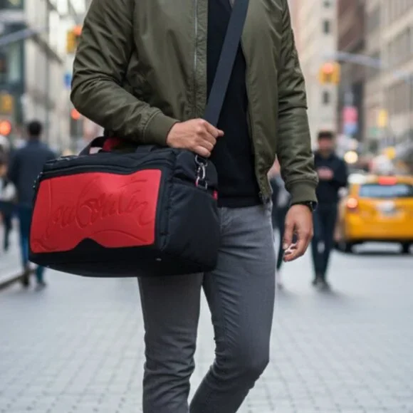 Christian Louboutin LOUBIDEAL SPORT BAG duffle BAG sneaker sole LARGE - Picture 2 of 16